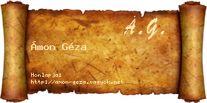 Ámon Géza névjegykártya