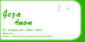 geza amon business card
