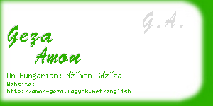 geza amon business card